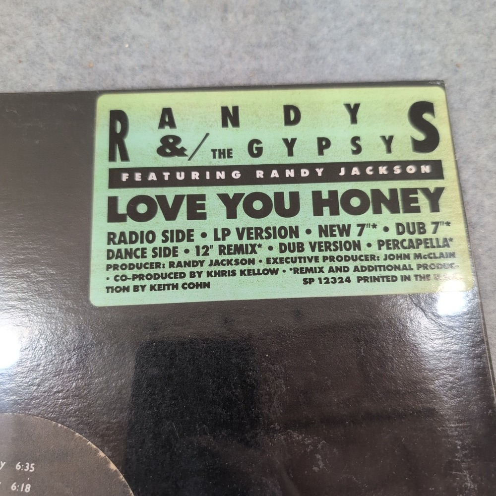 Randy & The Gypsys Love You Honey 12" Vinyl Single Randy Jackson A&M SP-12324 89 - Picture 2 of 3